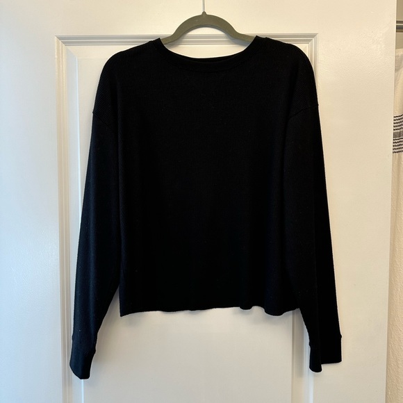 Double Zero Black Waffle Knit Tee - Picture 6 of 8